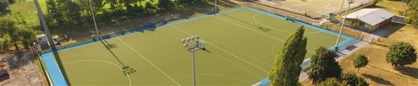 Field hockey turf dimensions, view from above